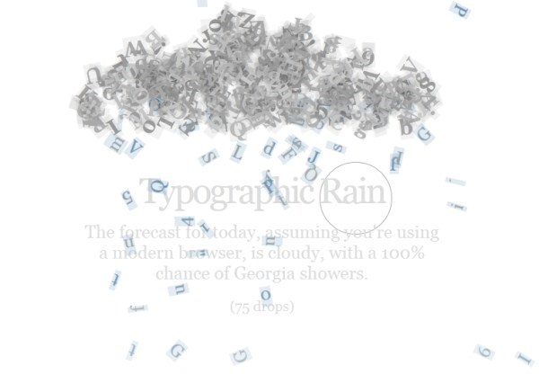 Typographic Rain